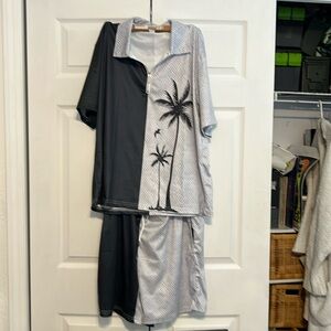 Men’s shirt and short matching outfit